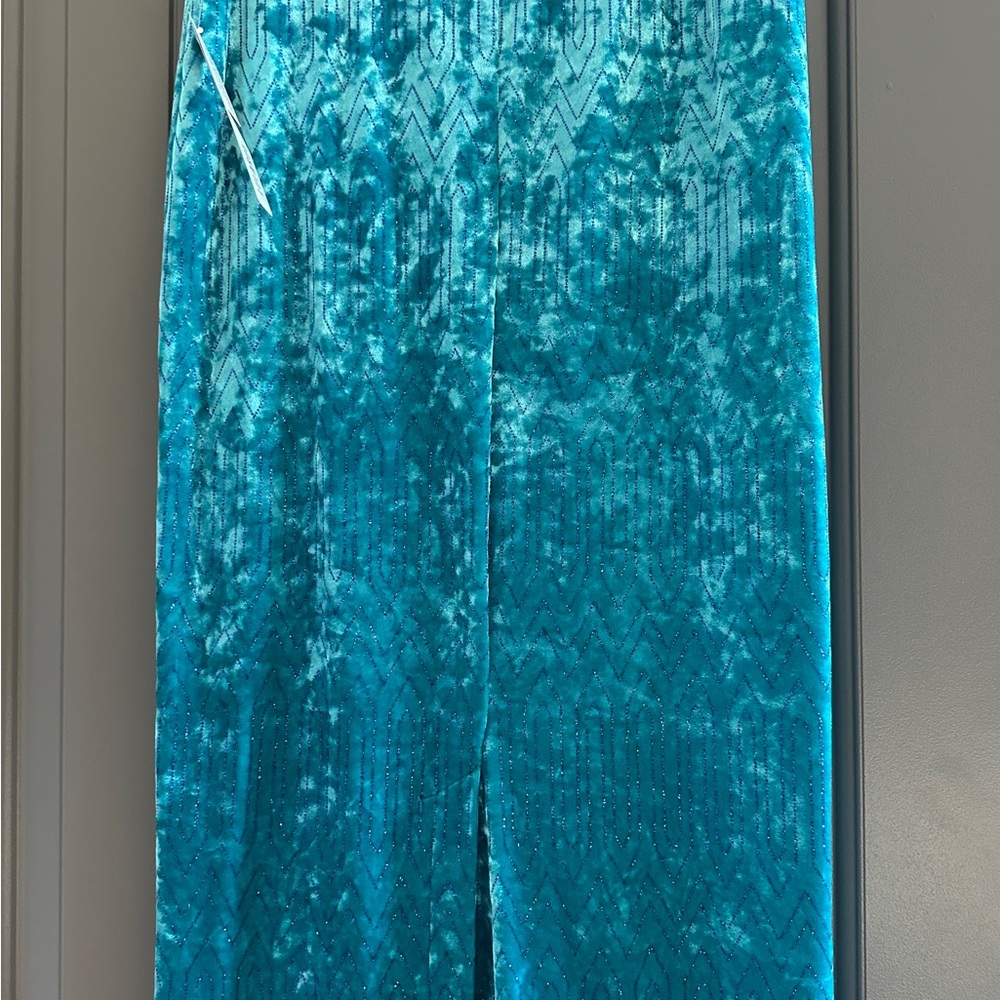 LuLaRoe Teal Velvet Skirt